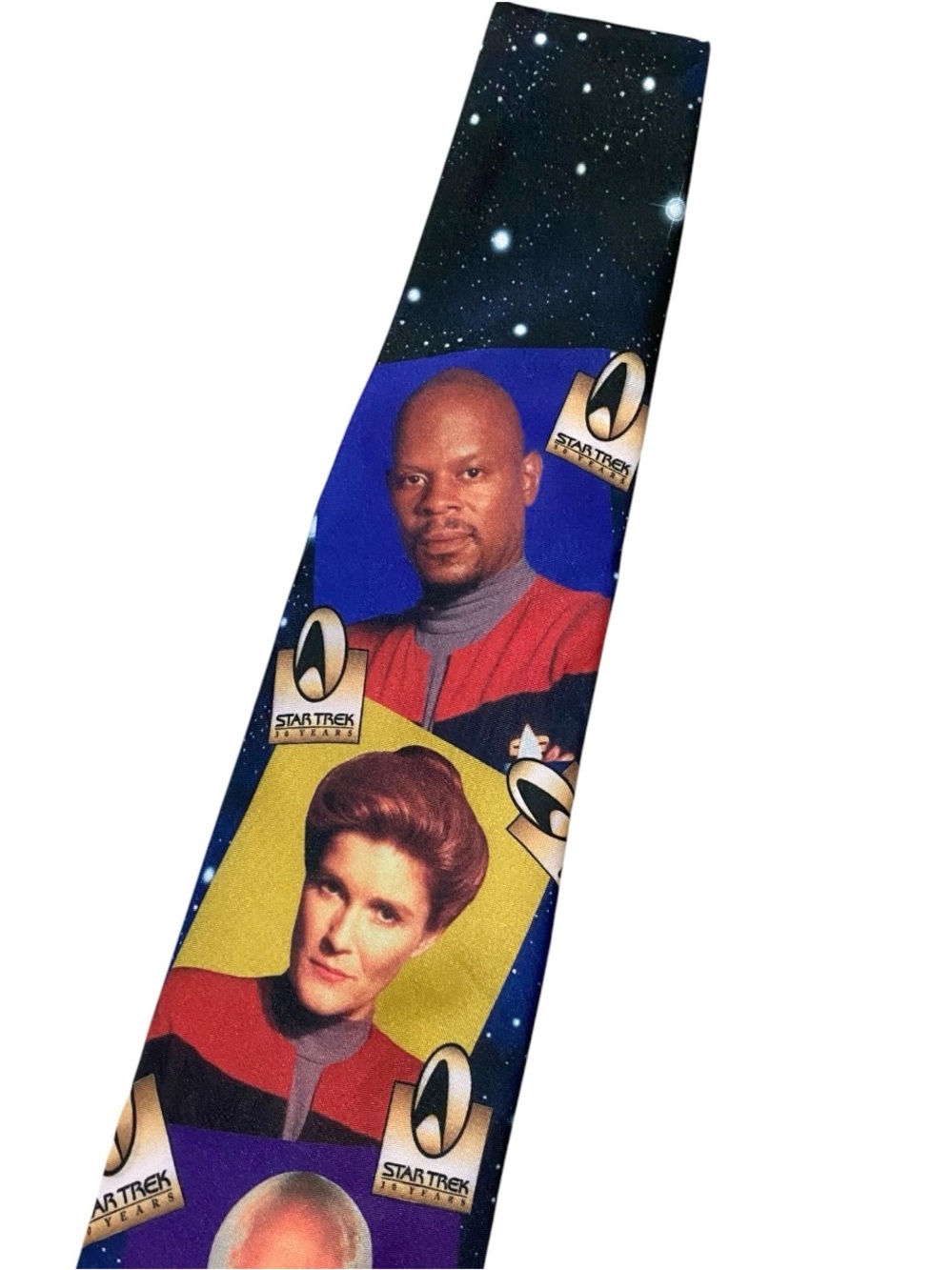 Vintage 1996 Star Trek Tie Ralph Marlin Kirk Picard Sisko Janeway Captains - Picture 5 of 9